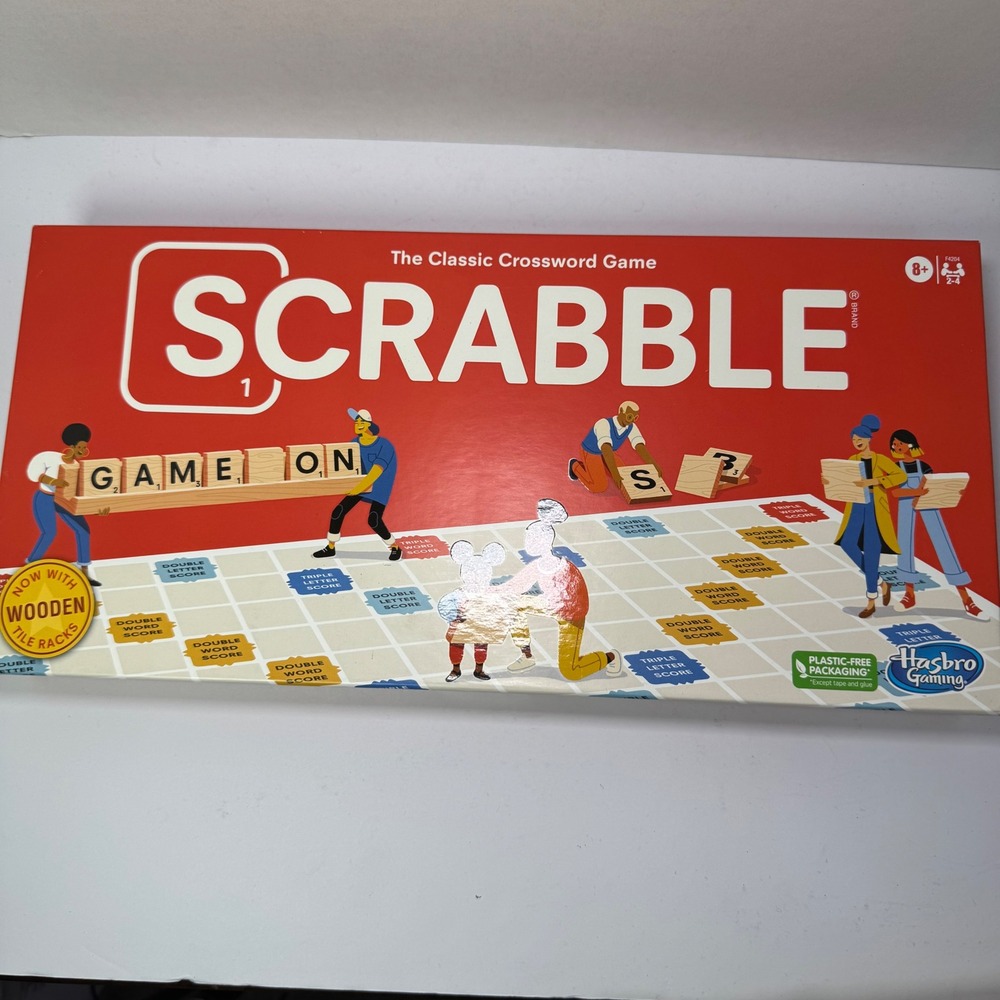 Scrabble‎ The Classic Crossword Game Hasbro Gaming Plastic Free Packaging NEW